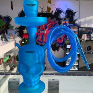 Glass Skull Hookah Matte Red, Matte Blue