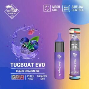 Tugboat Evo - Black Dragon Ice 4500 Puffs 50mg