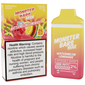 Monster Bars Max 6000 puffs 2% Watermelon Lemonade